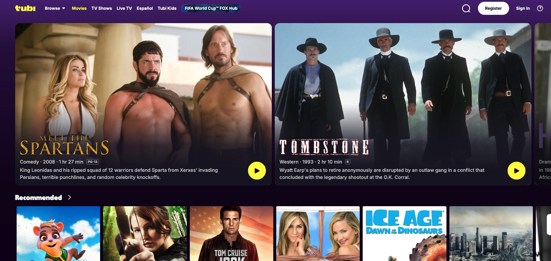 Tubi Website