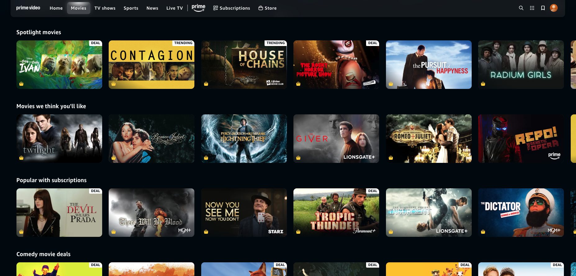 Prime Video Website