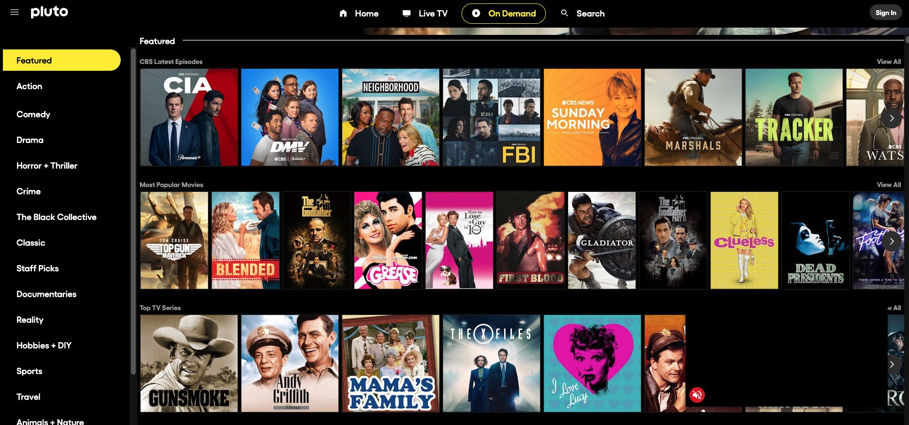 Pluto TV Website