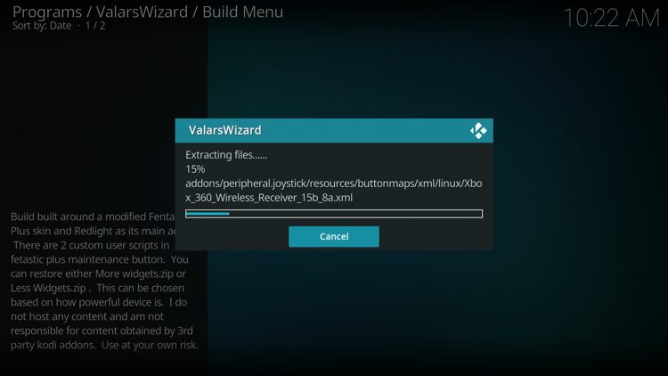 Wait for your build to download.