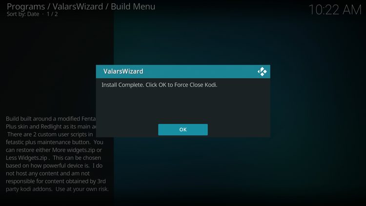 Click OK.