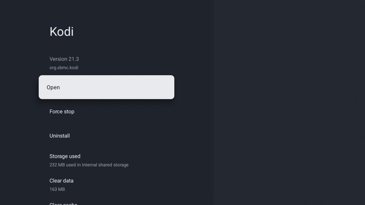 Relaunch the Kodi application.