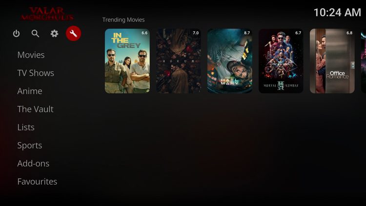 From the main menu, click the tool icon on the top left.