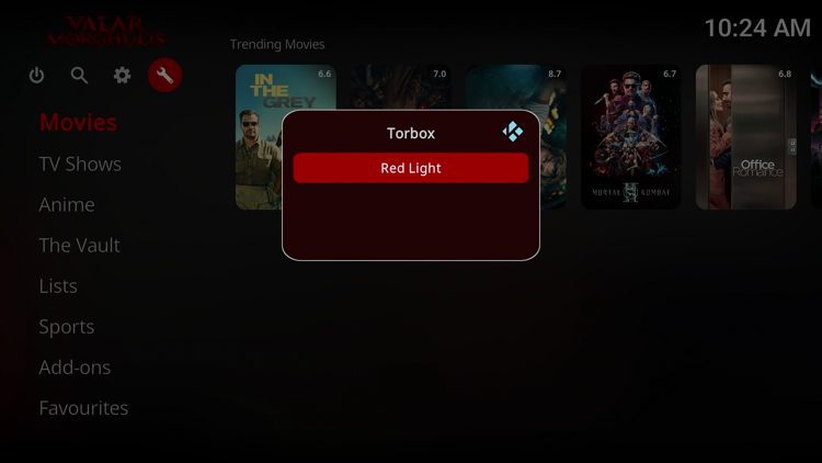 Select Red Light.