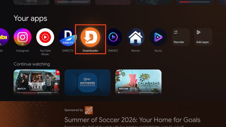 launch downloader to install cinema hq