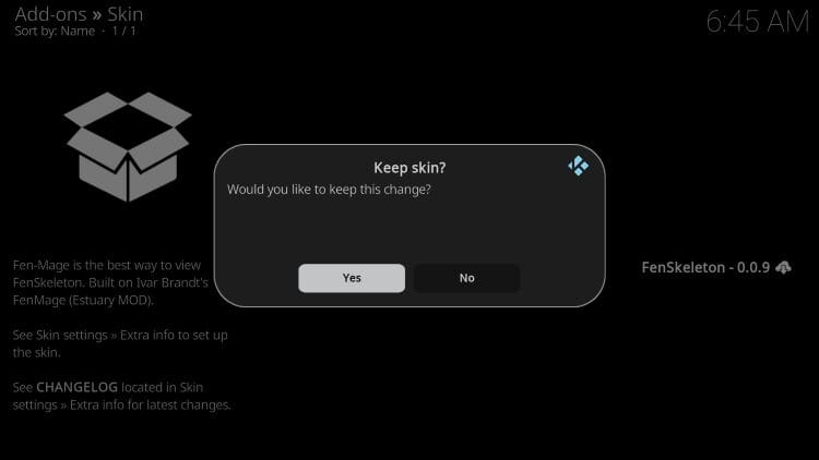 choose yes