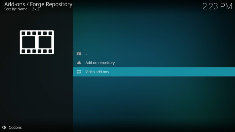Scroll down and select Video add-ons