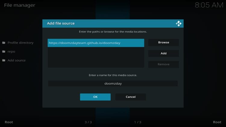 add a kodi build url