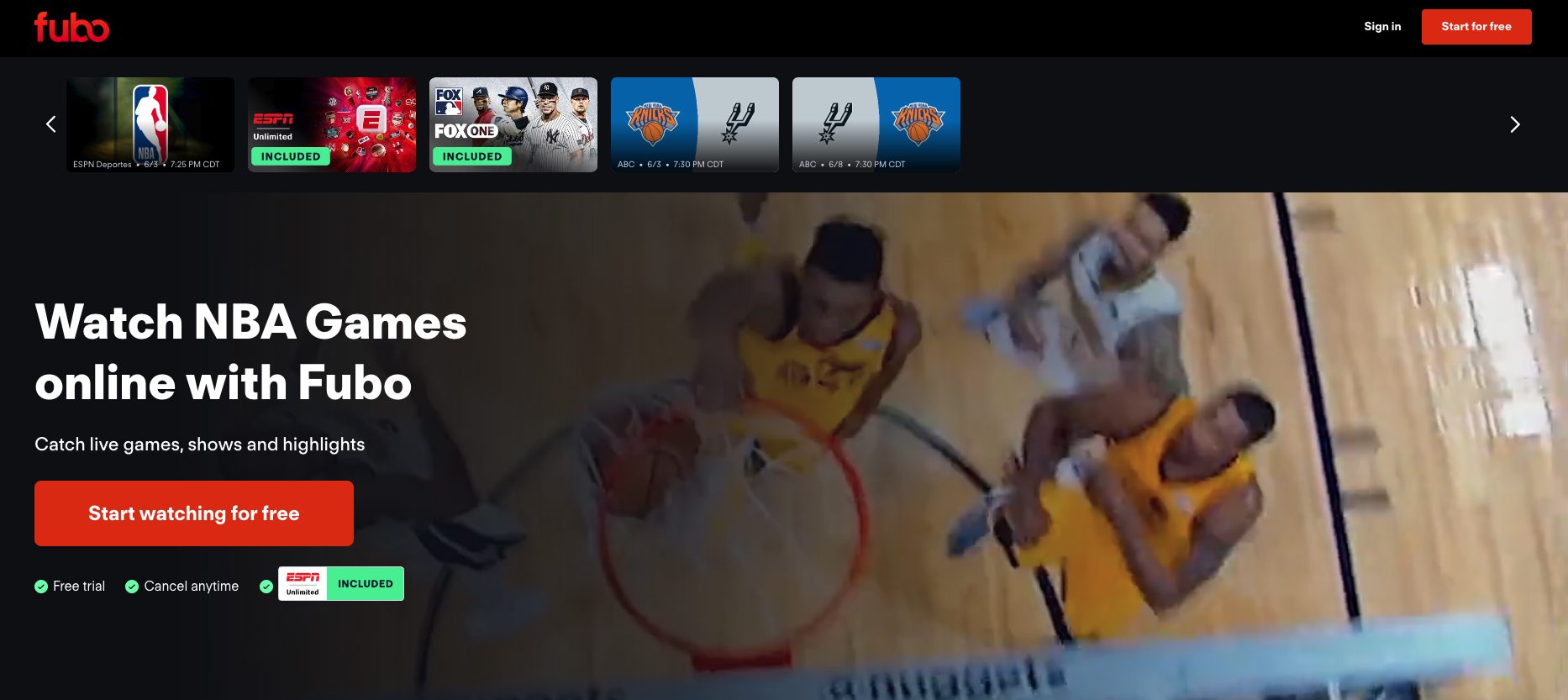fuboTV NBA Finals