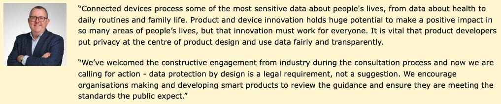 Full Quote from William Malcolm, ICO Executive Director