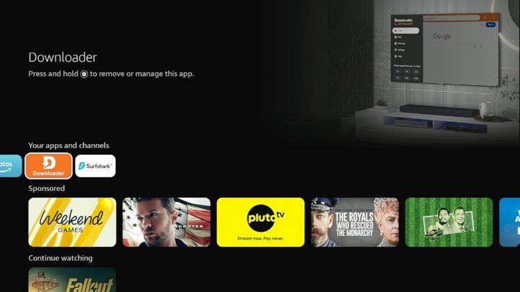 You must first install the Downloader app on your Fire TV device. If you haven’t done this, refer to our Downloader tutorial.