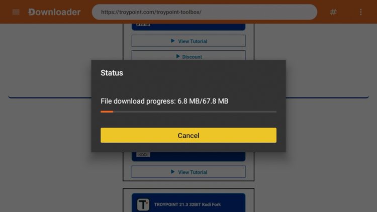 Wait for the app to download.