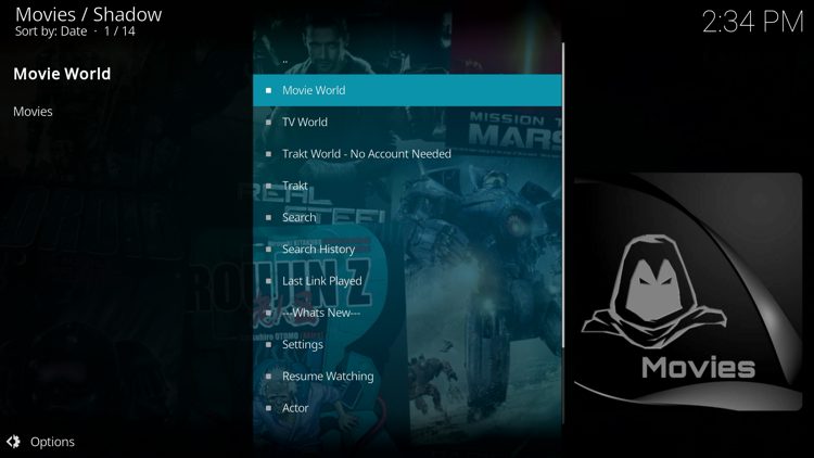 You have successfully installed the Shadow add-on!