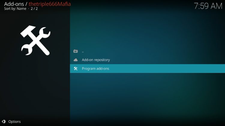 Now, click Program add-ons.