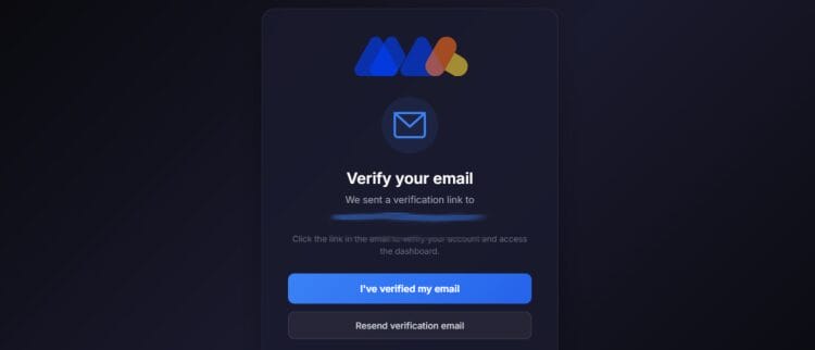 you will then see email verification message