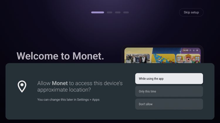 select your location preferences