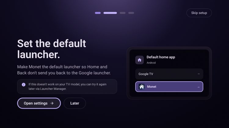 open settings