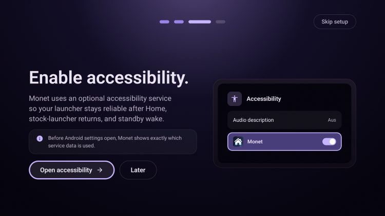 enable accessibility if you prefer