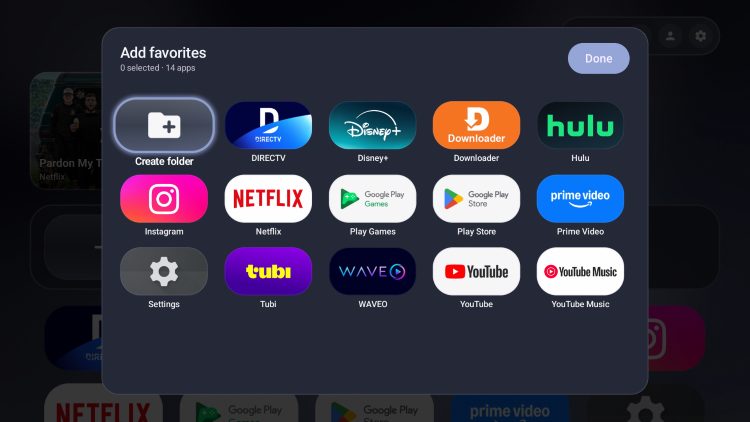 monet launcher favorites