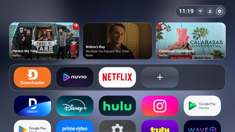 favorites appear in top row