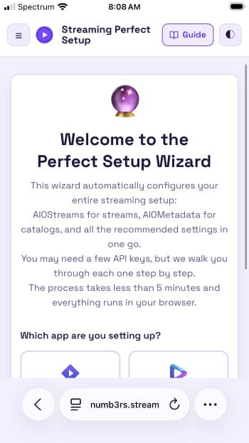 visit perfect setup wizard website