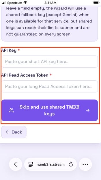 users can also use shared tmdb keys