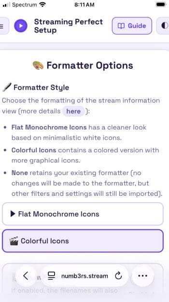 select formatter
