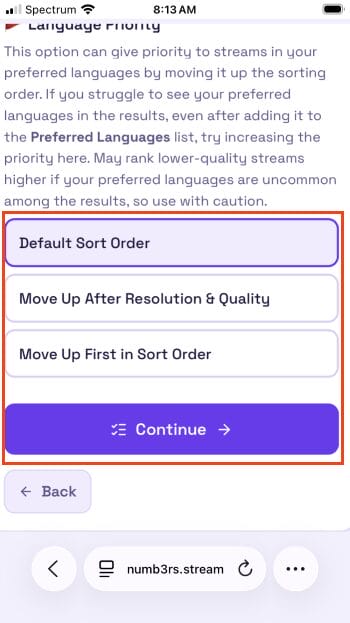 choose language priority