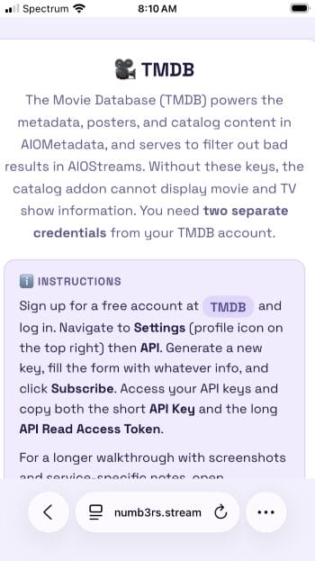 TmdB integration