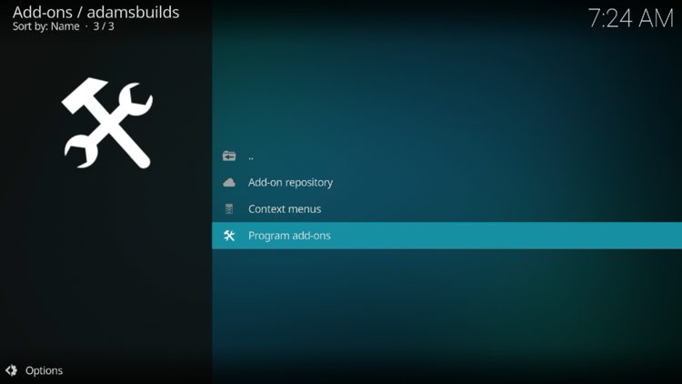 Now, click Program add-ons.