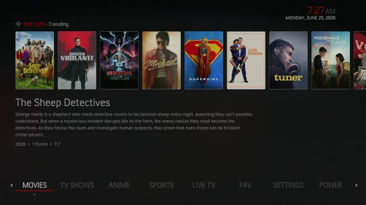Now wait a few seconds for the StreamFlix build to load after launching for the first time.