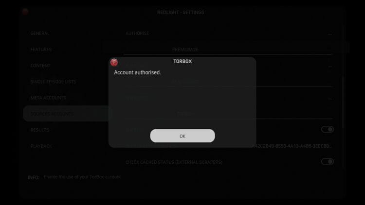 Return to the StreamFlix build and you should notice a Success message meaning the authorization was successful.