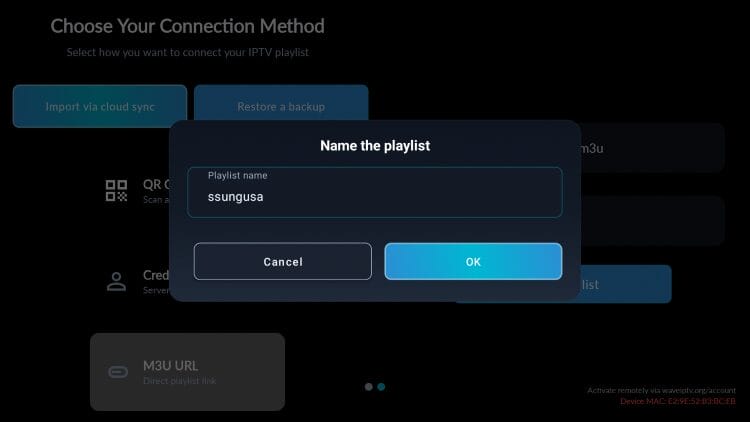 name playlist and click ok