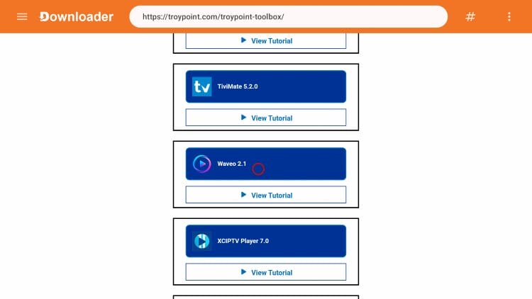 choose waveo iptv player