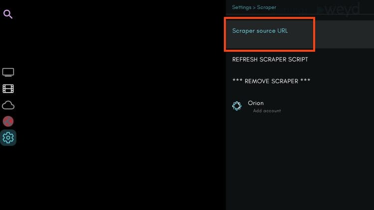 choose scraper source url
