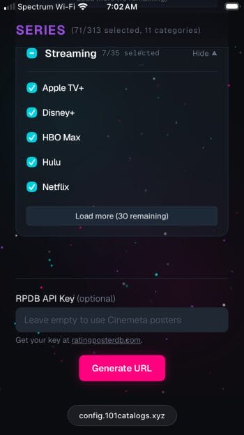 Select Generate URL