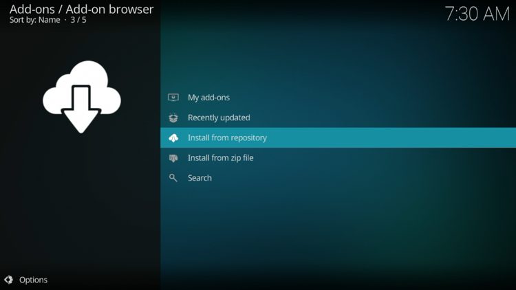 Next click Install from repository