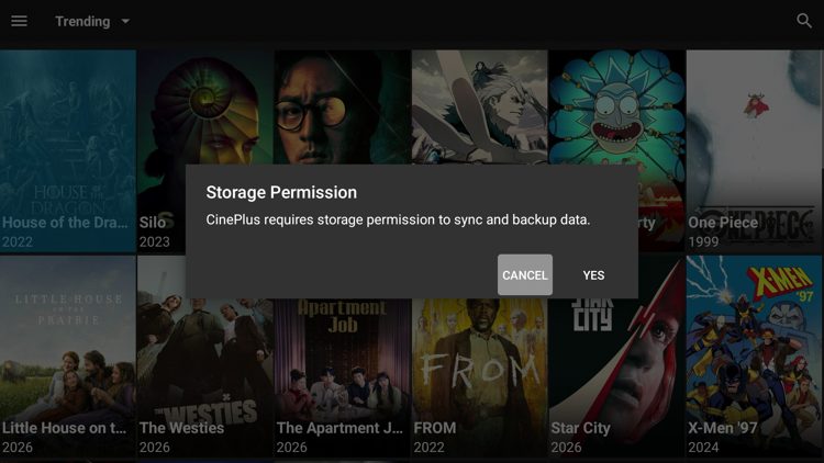 Then click Cancel when asked about storage permission.