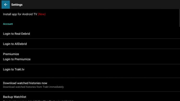 Click Settings on the left menu.