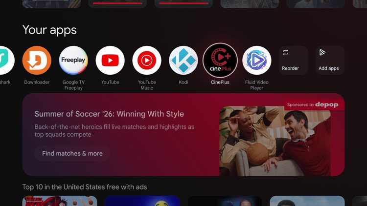 Now launch the CinePlus application.