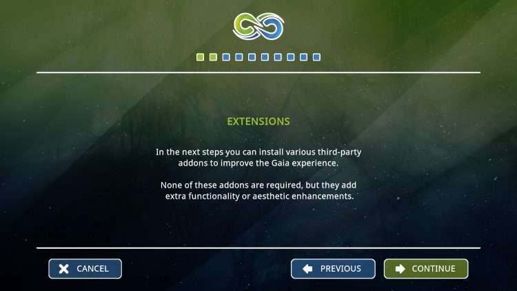 we will now enable extensions