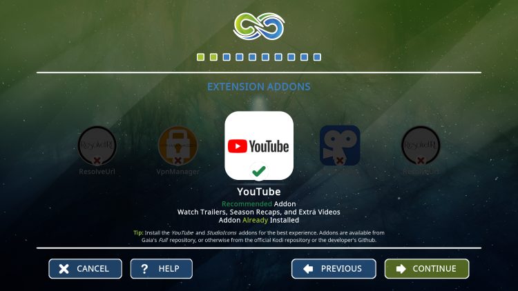click continue