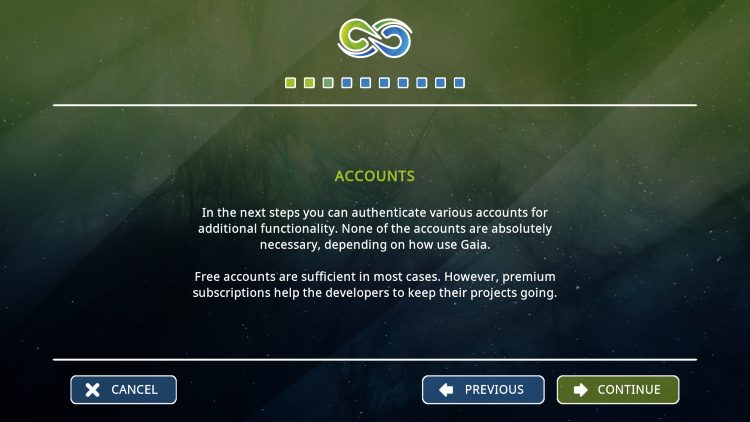 choose continue again for to integrate accounts
