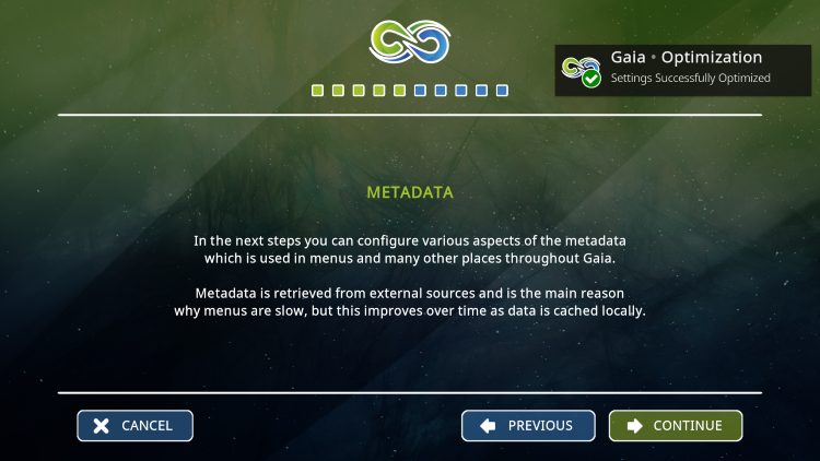 we will now set up metadata