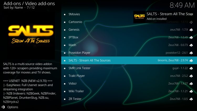 Wait a minute or two for the add-on to fully install
