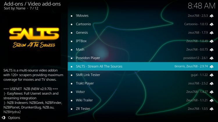 Select SALTS - Stream All The Sources