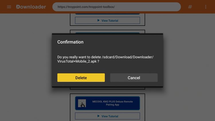 Click Delete again.