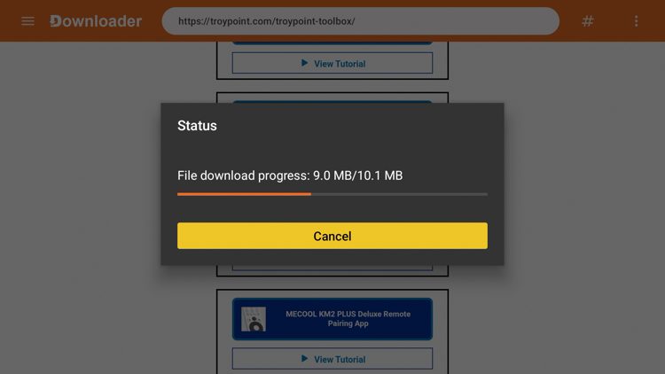 Wait a few seconds for the file to download.