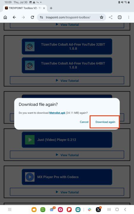 click download