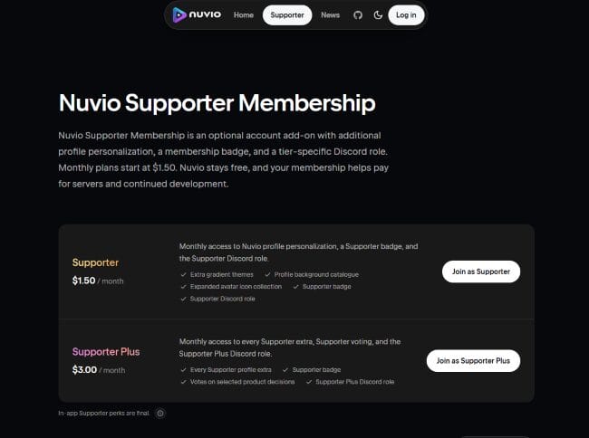 Supporter Membership